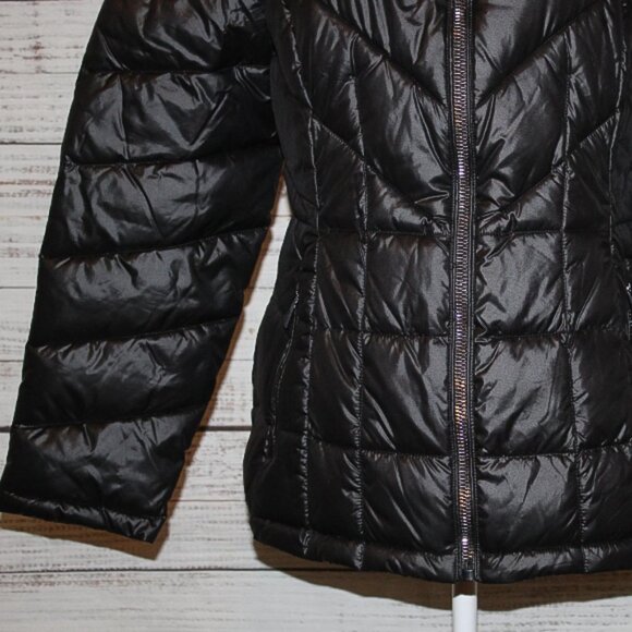 Kenneth Cole Women's Faux-Fur-Collar Down Puffer Coat Thistle Size XL - Picture 3 of 6